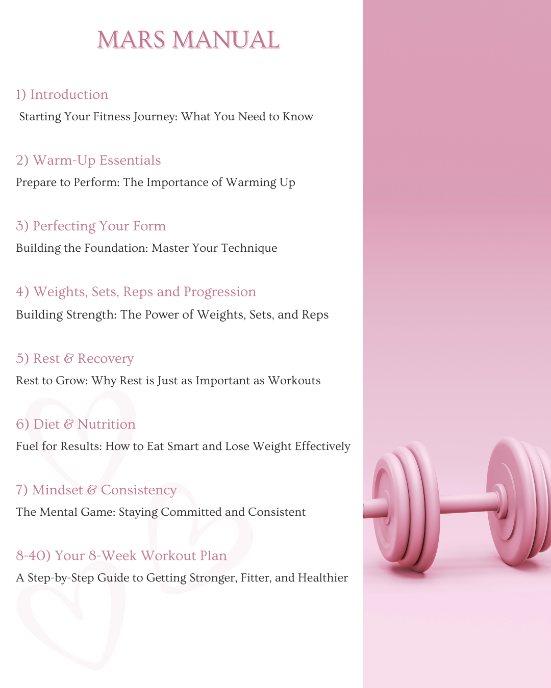 The Beginner's Blueprint: 8 Week Workout Plan